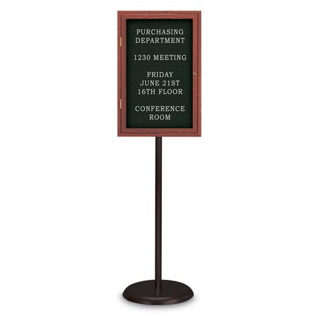 United Visual Products Corkboard, Double Door, Radius Frame, 42x32", White/Cinnamon UV70025-WHITE-CINNABA